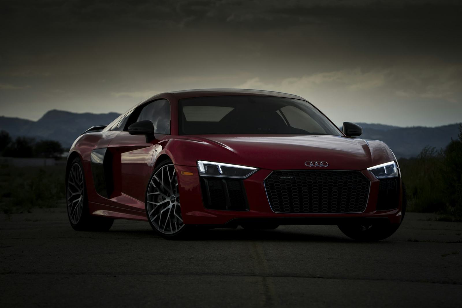 A red Audi coupe